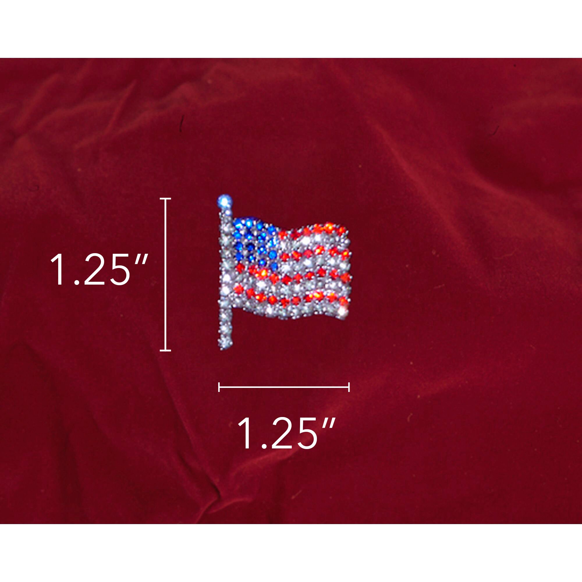 American Flag Rhinestone Pin: Patriotic Brooch - Etsy