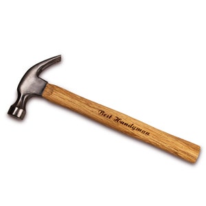 Custom Engraved Hammer with a Personalized Wooden Handle, Metal Claw Hammer, A Special Gift for Dads and Granddads for Everyday Use