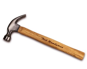 Custom Engraved Hammer with a Personalized Wooden Handle, Metal Claw Hammer, A Special Gift for Dads and Granddads for Everyday Use