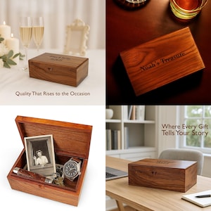 Custom Engraved Wooden Keepsake Box: Personalized Memory Box - Etsy