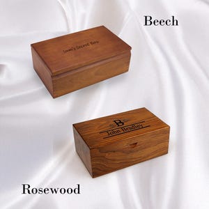 Custom Engraved Wooden Storage Box, Personalized with Your Own Message for Home, Office, or Anywhere
