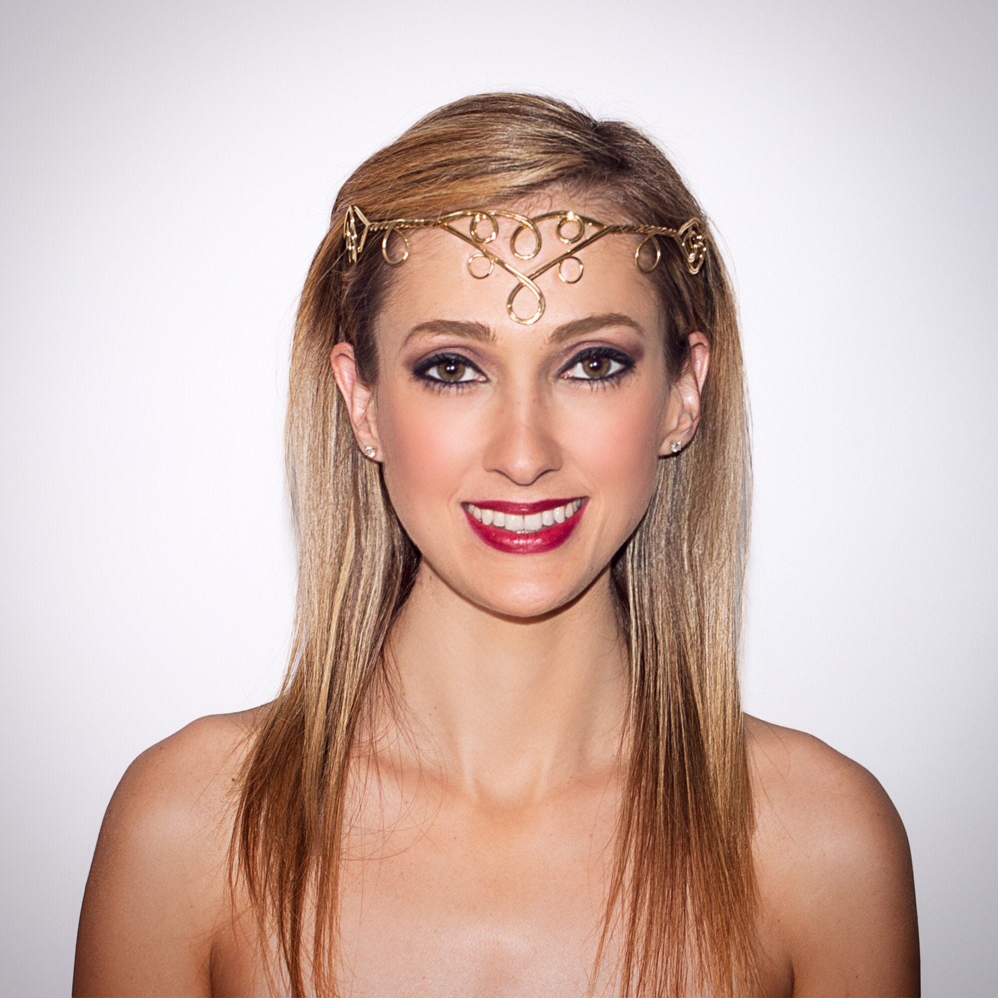 Tiara Gold or Silver Twisted Gold Tiara Wedding Tiara Gold Wedding Crown Bridal Tiara  main image 2