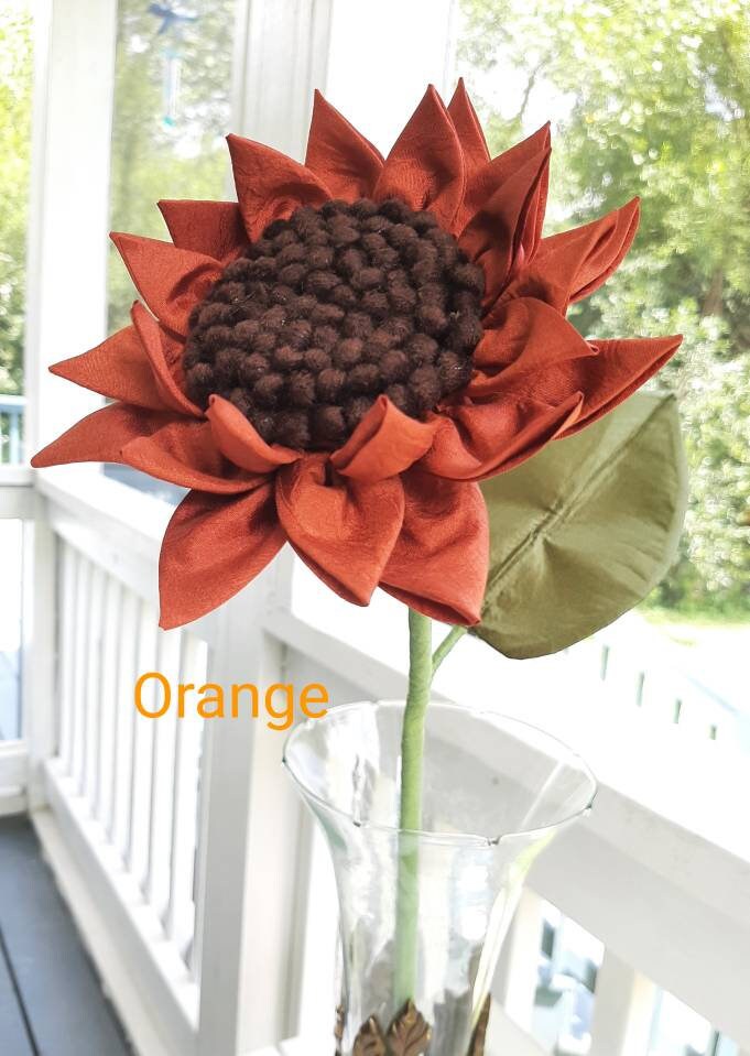 Fabric Sunflower handsewn Flowers BEST SELLER Etsy