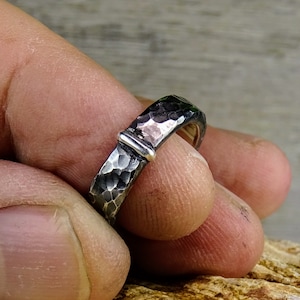Original Scottish, Saxon, Celtic wedding ring, handmade, Sterling Silver, 4.5 mm (3/16 &quot;), Highlands, Basia Mille