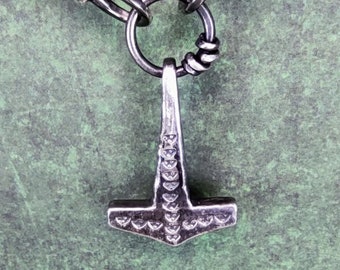 Dark Silver Viking hammer Mjölnir, hand made