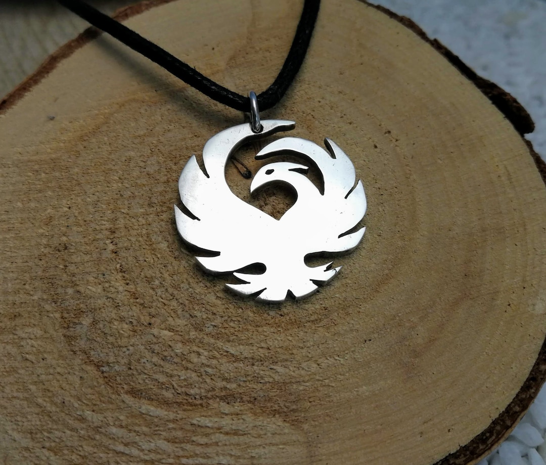 Solid Sterling Silver Phoenix Pendant, Hand Made Etsy
