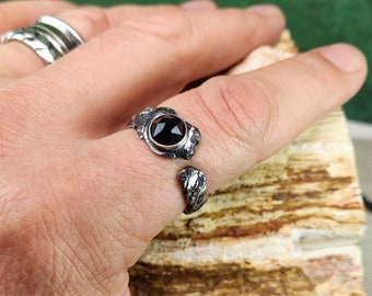 Original heavy wedding ring, handmade, Sterling Silver, 6.5 mm (0.25") - US size