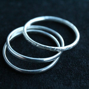 Silver stacking ring set image 1