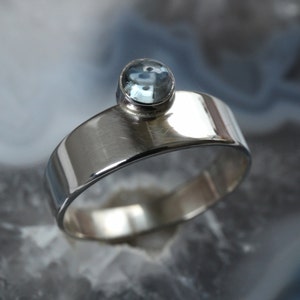 Sterling Silver ring with blue Topaz image 2