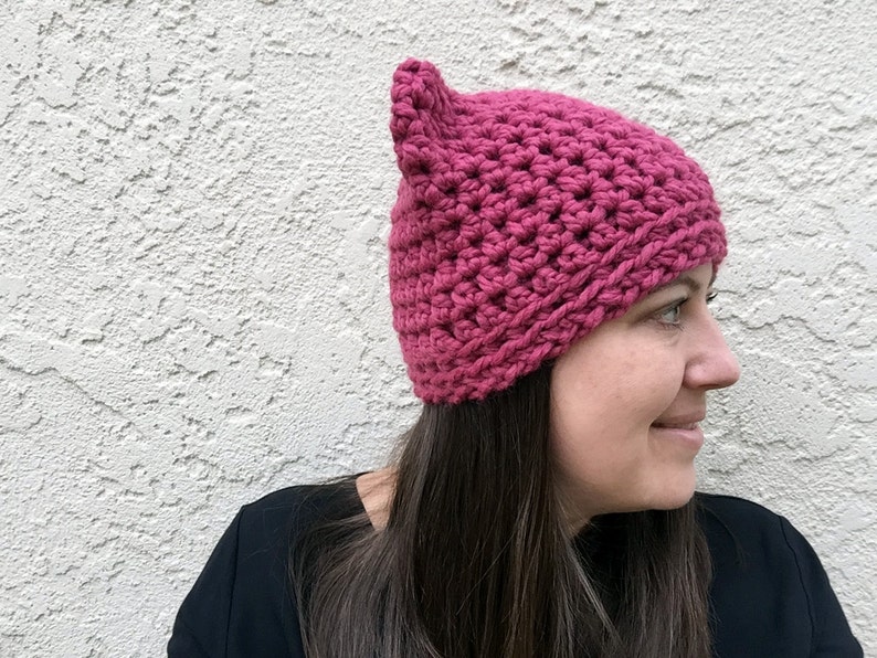 Pink Pussyhat, Pussycat Hat, Pussy Hat, Pink Cat Hat, International Womens Day, Woman March 2019, Feminist Beanie, Roe v Wade Hat, image 3