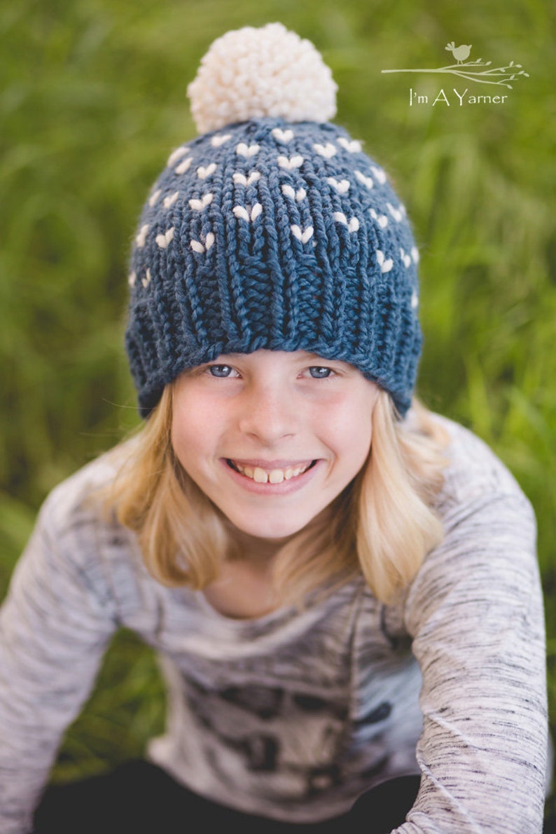 Orange Knit Hat, Pom Pom Beanie for Women, Adult Pompom Toque, Halloween Hat, Chunky Winter Hat, Hat With Pom Pom, Pumpkin Beanie, Fall Hat image 5