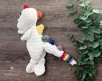 Rainbow Dinosaur Snuggler, Rainbow Baby, Dinosaur Birthday, Baby Gift, Dinosaur Room Decor, Rainbow Baby Gift, Baby Shower Present, Stuffie