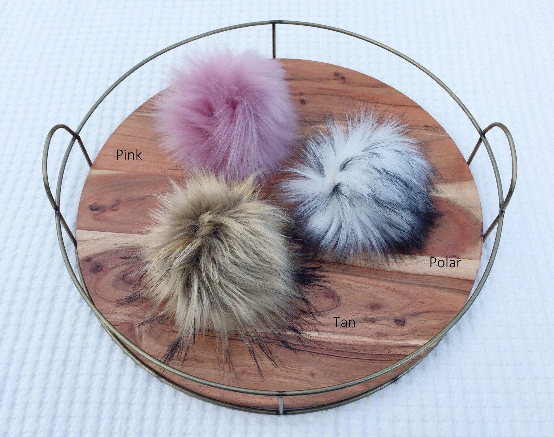 Faux Fur Pom Pom Blush Pink Pom Poms 