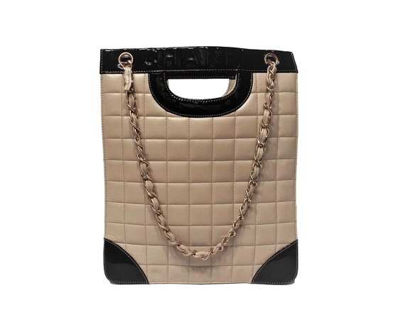 quilted leather tote