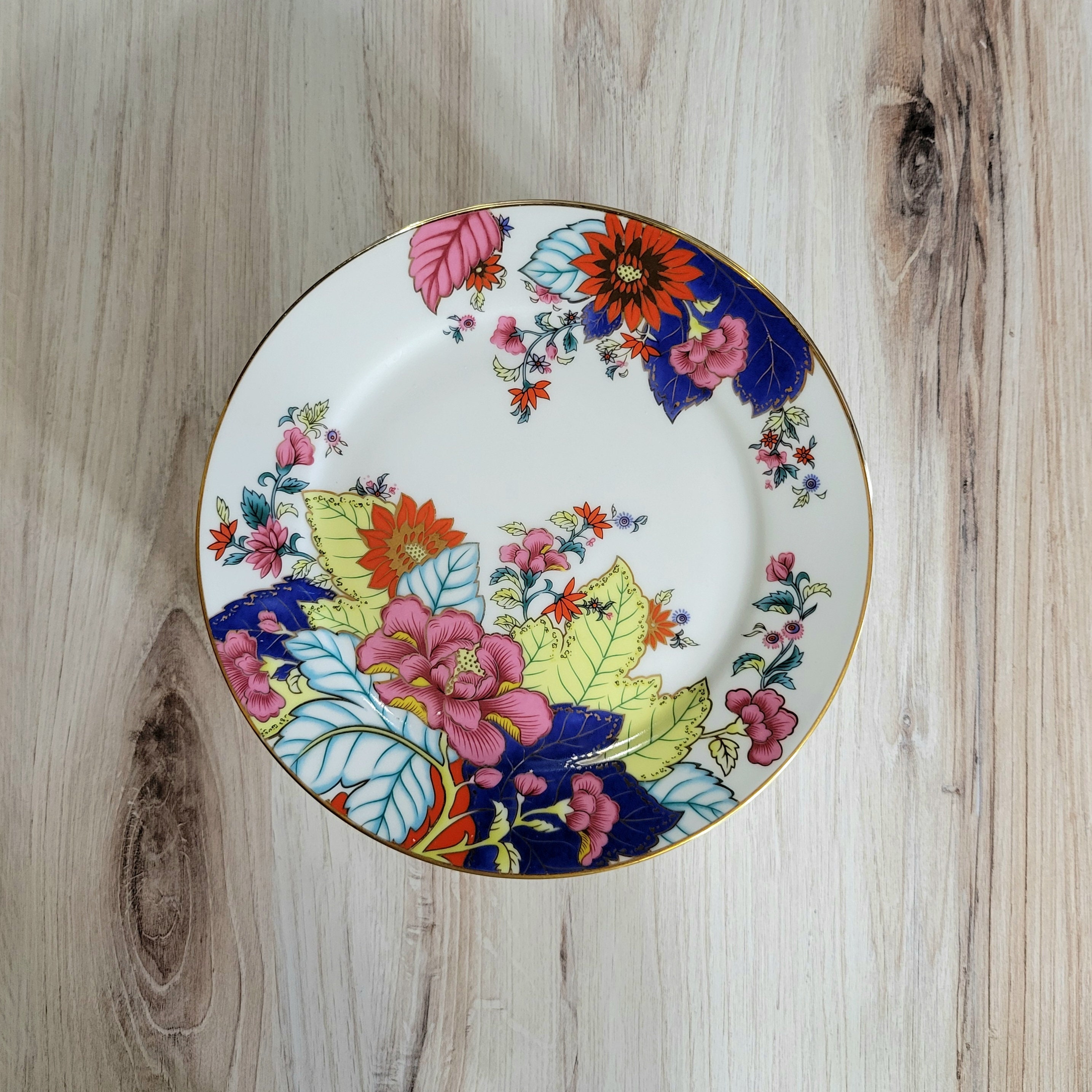 Imperial Leaf Tobacco Leaf Pattern Salad Plates, 6pcs (see Description  Below)
