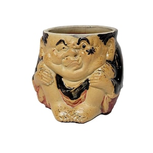 Japanese Sumida Gawa Character Mug, Hand Thrown