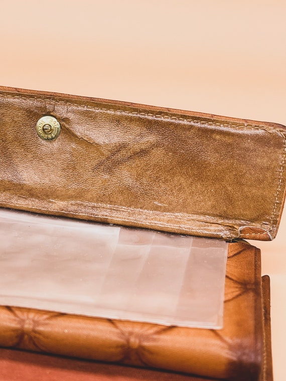 Vintage Riveria Cowhide Brown Leather Checkbook Cover… Gem