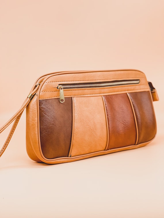 Two toned Brown Travel Bag/Toiletry Bag/Brown Tra… - image 1