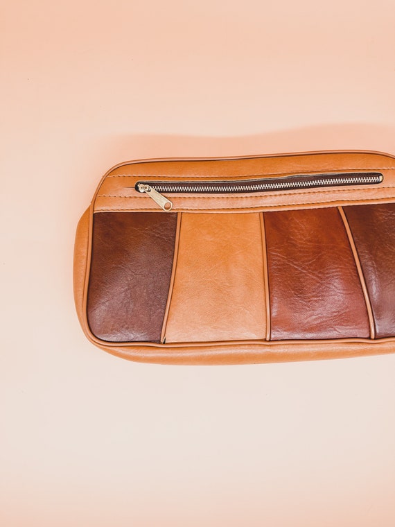 Two toned Brown Travel Bag/Toiletry Bag/Brown Tra… - image 2