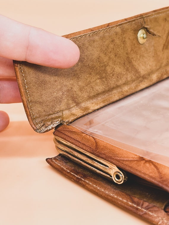 Vintage Riveria Cowhide Brown Leather Checkbook Cover… Gem