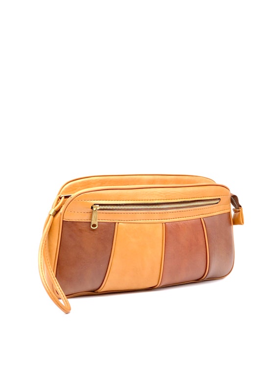 Two toned Brown Travel Bag/Toiletry Bag/Brown Tra… - image 8