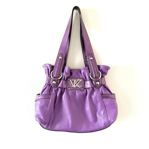 2000's Kathy Van Zeeland Purple Handbag/purple Purse/kathy Van