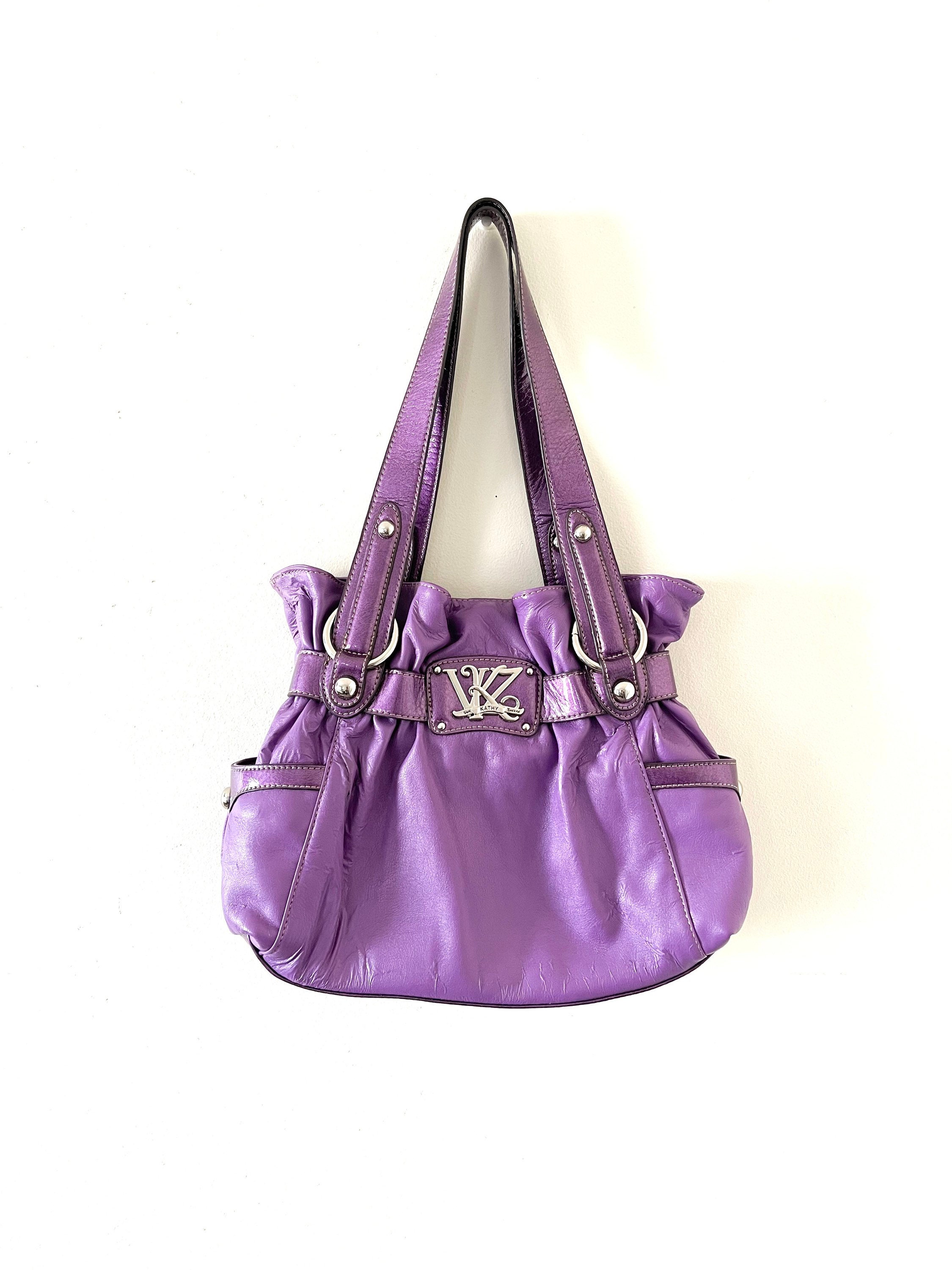 2000's Kathy Van Zeeland Purple Handbag/purple Purse/kathy 