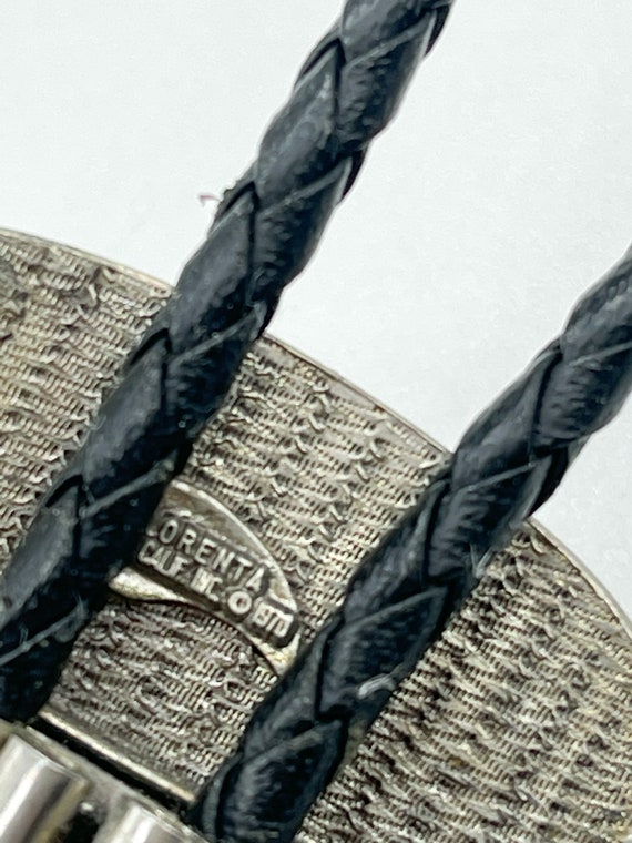 Vintage 1970's Silver Pewter Florenta Bolo Tie/Ca… - image 3