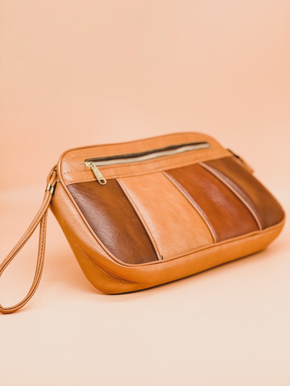 Two toned Brown Travel Bag/Toiletry Bag/Brown Tra… - image 3