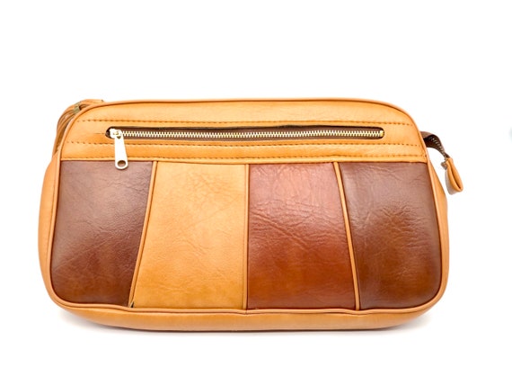 Two toned Brown Travel Bag/Toiletry Bag/Brown Tra… - image 7
