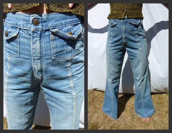 red snap jeans 70s