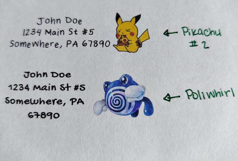 Pokemon Address Labels Pokemon Return Address Labels - Etsy