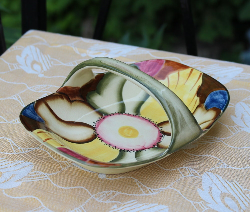 Vintage Radford Radford Hand-painted dish Vintage flower dish