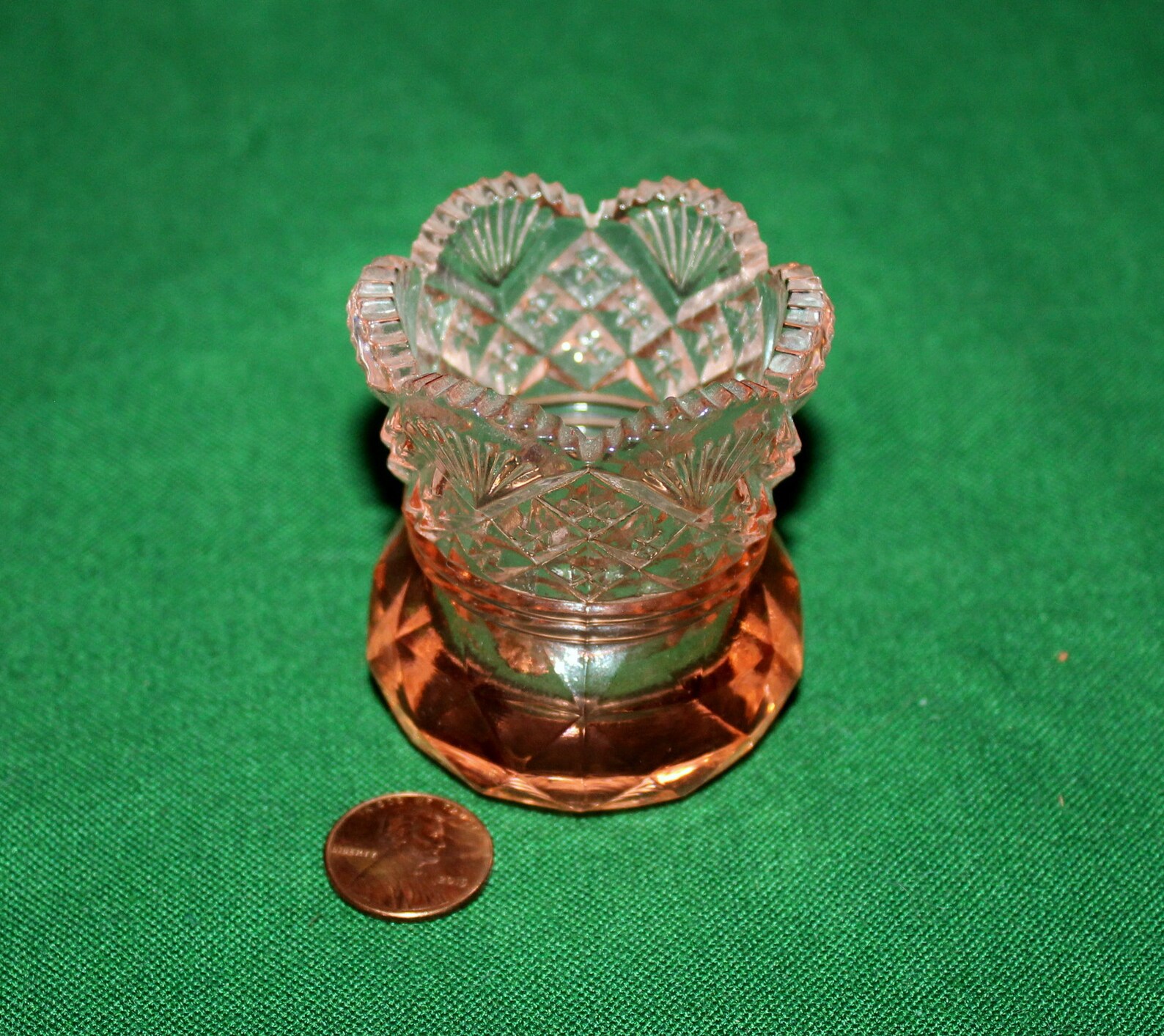 Vintage Pink Depression Glass Toothpick Holder Vintage Pink Etsy