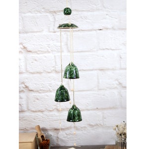Campanas de viento de cerámica hechas a mano: decoración de jardín bohemia