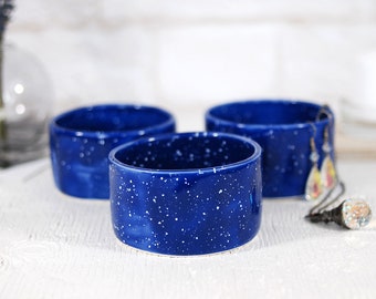 Blue ceramic small bowl, jewelry bowl, pottery bowl, trinket dish, ring dish, decorative bowl, kitchen bowl, handmade bowl, birtday gift