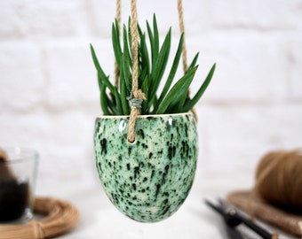 Boho hanging planter indoor | wall planter | hanging pot | ceramic planter pot for succulent and cactus | boho home decor | home decor gift