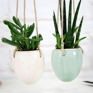Handmade Ceramic Hanging Planter: Modern Succulent Planter, New Home Gift