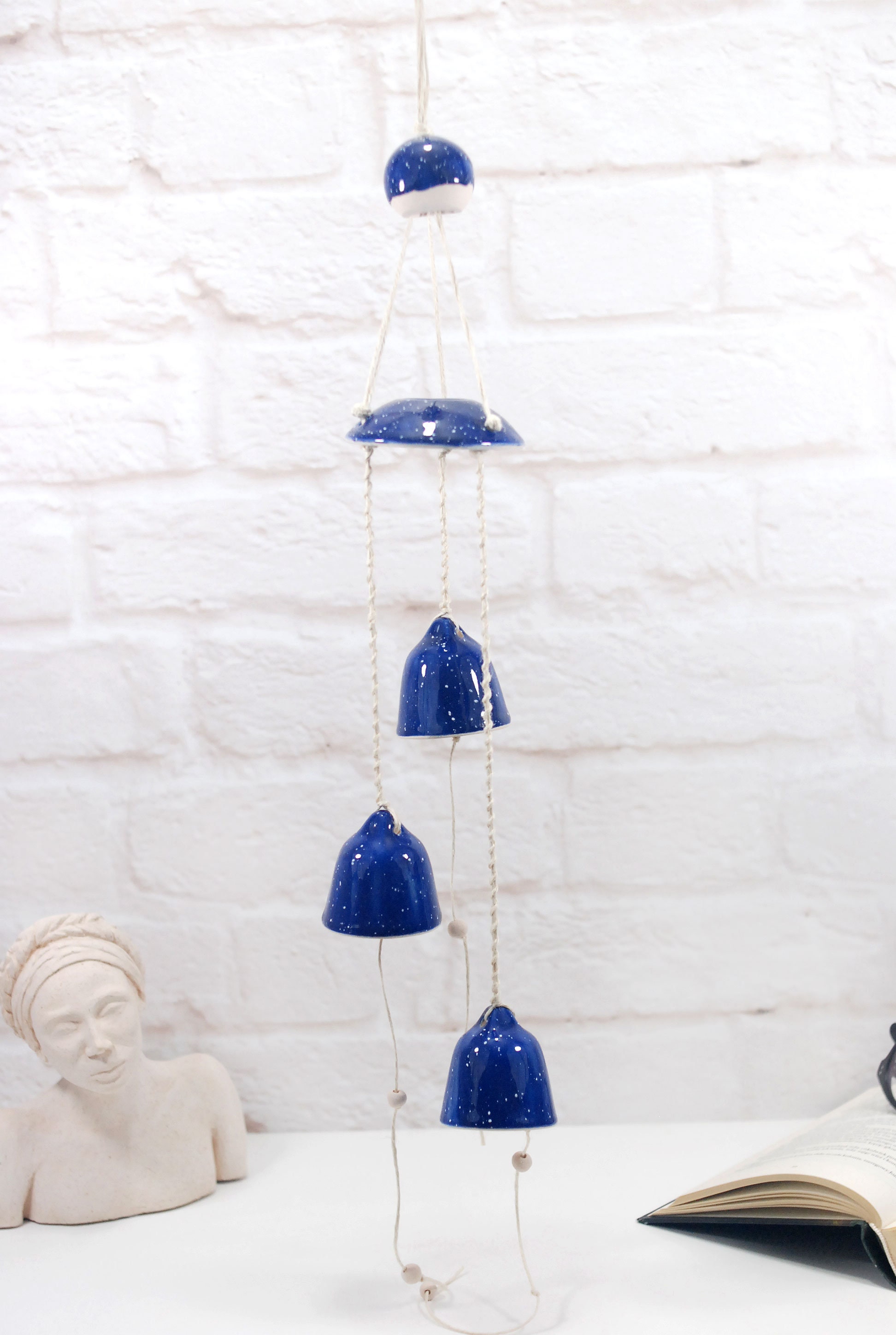 Unique Blue Ceramic Wind Chime Bells Pottery Cow Bells Modern Home Decor  Garden Patio Decor Home and Garden Gift - Etsy