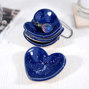 Handmade Ceramic Heart Ring Dish: Jewelry Bowl, Valentine&#39;s Gift