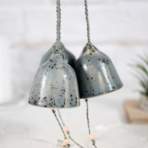 Handcrafted Ceramic Bells Wind Chime: Rustic Home Decor