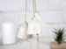 Matte white ceramic cow bells | rustic wind chime bells | wall hanging bells | garden wind bell | zen harmony bell | garden patio decor 