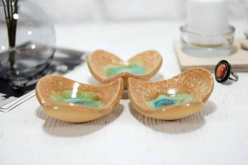 ring holder red heart pottery bowl tea bag holder Small ceramic dish ceramic jewelry bowl candle holder gift for mom gift for her
