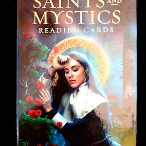 Saints & Mystics Reading Oracle Cards Deck Conjunto de guia completo por Andres Engracia / Usado: caixa, cartas e livro como novos