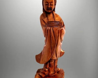 アンティーク アンティーク 中国風 観音像 - 38 cm/15