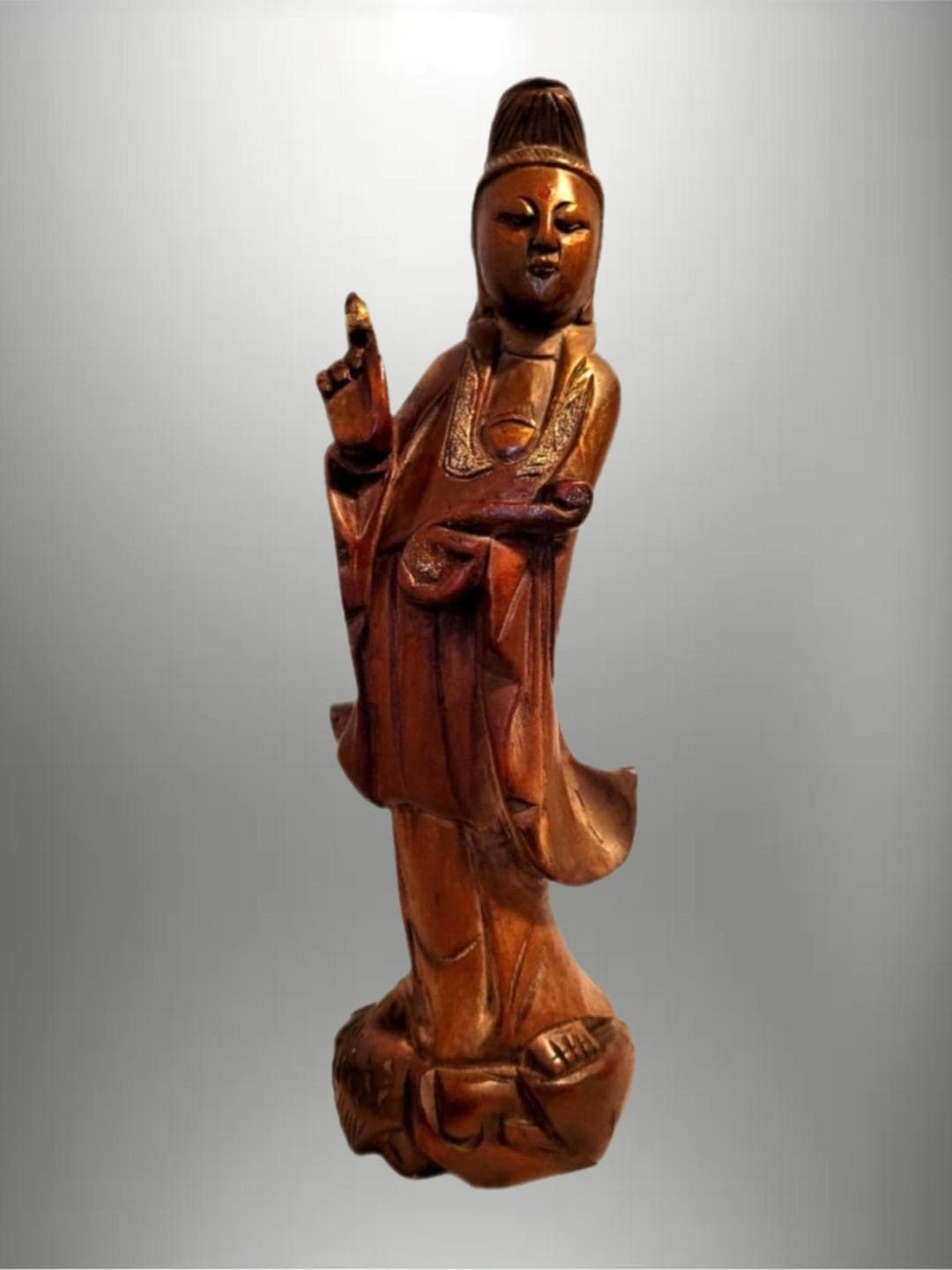 千手観音座像 楽天市場】中国木彫仏像 中国美術 観音　木製彫刻 1点物 アジアン雑貨 エスニック 彫刻・オブジェ
