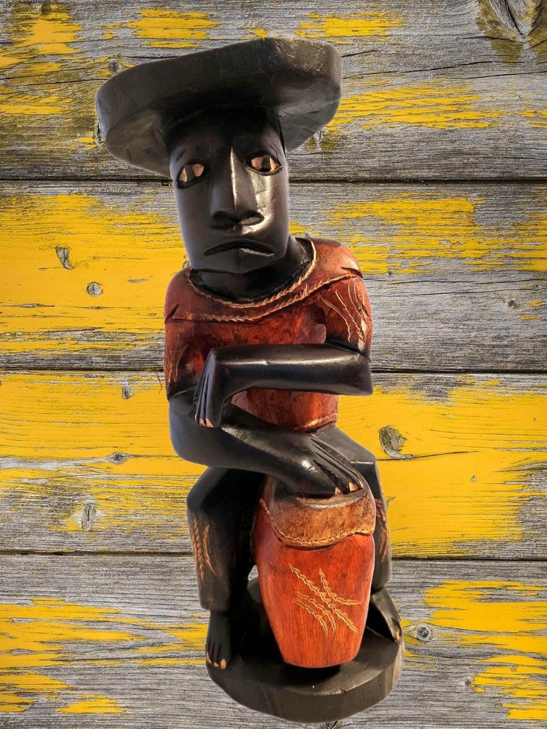 GMFH386○民族楽器 ドラム アフリカ 彫刻 トム 本革 オブジェ 美術品 GMFH386○民族楽器 ドラム アフリカ 彫刻 トム 本革 オブジェ