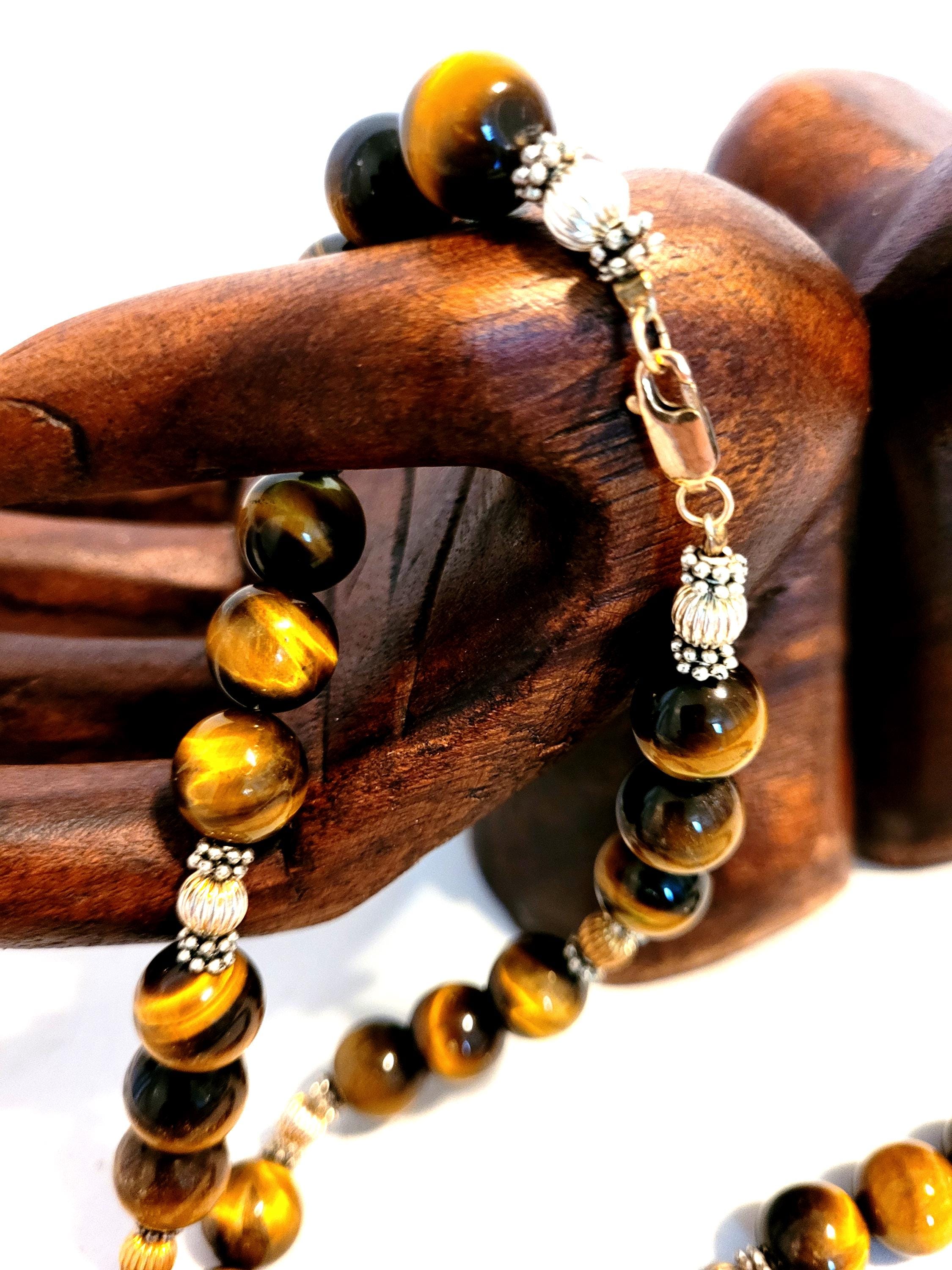 Victorian Tiger Beautiful Antique Barton and Reed Tiger’s Eye And 14 Karat Gold Filled.Necklace main image 1