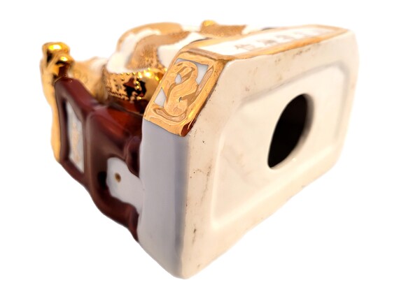 Vintage Hand Painted Porcelain Tu Di Gong Statue - Chinese Earth