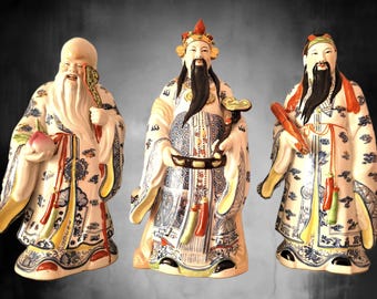 骨董品、骨董品、古い木の彫刻Fu Lu Shou、ホームラッキーコレクション 骨董品、骨董品、古い木の彫刻Fu Lu Shou、ホームラッキー